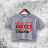 Merry Christmas Crop Top Christmas Shirt Aesthetic Y2K Shirt - WorldWideShirt
