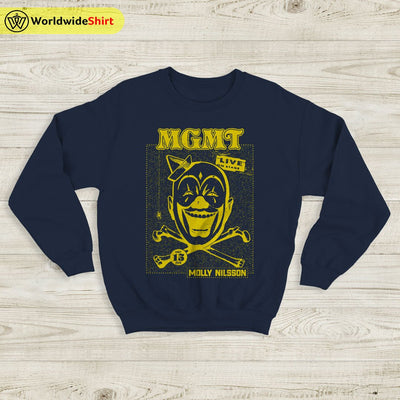 MGMT x Molly Nilsson Concert Sweatshirt MGMT Shirt Music Shirt - WorldWideShirt