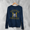 MICHIGAN University Sweatshirt Football Logo Shirt Michigan Football Merch - Navy Blue - WorldWideShirt