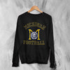 MICHIGAN University Sweatshirt Football Logo Shirt Michigan Football Merch - Black - WorldWideShirt