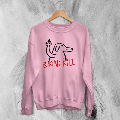 Middle Finger Dog Sweater Bikini Kill Sweatshirt Feminist Punk Rock Shirt - WorldWideShirt