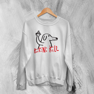 Middle Finger Dog Sweater Bikini Kill Sweatshirt Feminist Punk Rock Shirt - WorldWideShirt