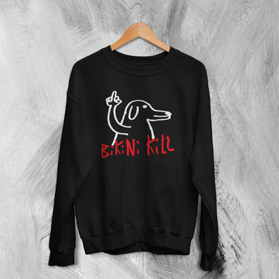 Middle Finger Dog Sweater Bikini Kill Sweatshirt Feminist Punk Rock Shirt - WorldWideShirt