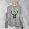 Milwaukee Bucks Sweatshirt Iconic Basket Team Logo Bucks In Six Sweater Basketball Merch - WorldWideShirt