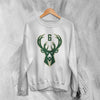 Milwaukee Bucks Sweatshirt Iconic Basket Team Logo Bucks In Six Sweater Basketball Merch - WorldWideShirt