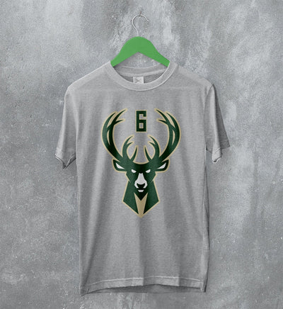 Milwaukee Bucks T-Shirt Iconic Basket Team Logo Bucks In Six Shirt Basketball Merch - WorldWideShirt