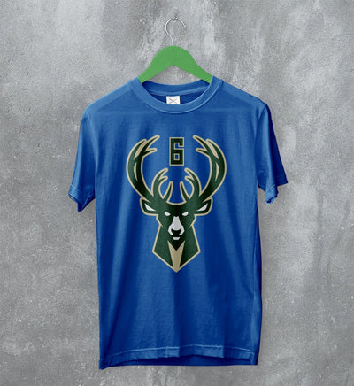 Milwaukee Bucks T-Shirt Iconic Basket Team Logo Bucks In Six Shirt Basketball Merch - WorldWideShirt