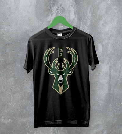 Milwaukee Bucks T-Shirt Iconic Basket Team Logo Bucks In Six Shirt Basketball Merch - WorldWideShirt