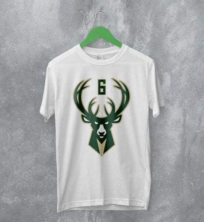 Milwaukee Bucks T-Shirt Iconic Basket Team Logo Bucks In Six Shirt Basketball Merch - WorldWideShirt