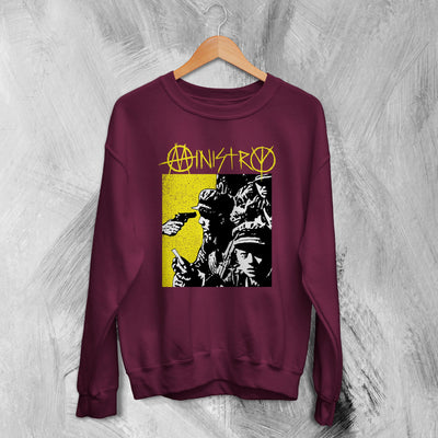 Ministry Sweatshirt Burning Inside Sweater Album Art Cover Band Merch - WorldWideShirt