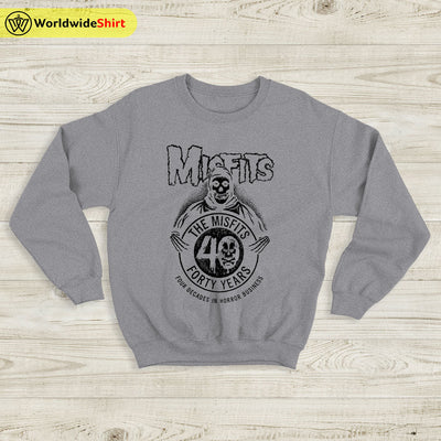 Misfits Forty Years Anniversary Sweatshirt Misfits Shirt Classic Rock Shirt - WorldWideShirt