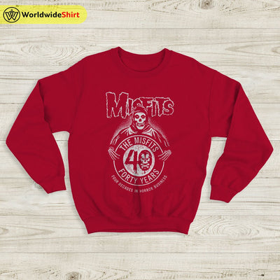 Misfits Forty Years Anniversary Sweatshirt Misfits Shirt Classic Rock Shirt - WorldWideShirt