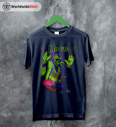 Misfits Skeleton Green T Shirt Misfits Shirt Classic Rock Shirt - WorldWideShirt