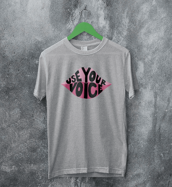 Mom Voice T-Shirt Women's Day Shirt Use Your Voice Tee Mom Gift - Sport Grey - WorldWideShirt