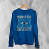 Monsters University Logo Sweatshirt Monsters Inc Shirt Monsters University - Royal Blue - WorldWideShirt