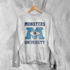 Monsters University Logo Sweatshirt Monsters Inc Shirt Monsters University - White - WorldWideShirt