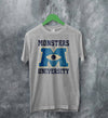 Monsters University Logo T-shirt Monsters Inc Shirt Monsters University - Sport Grey - WorldWideShirt