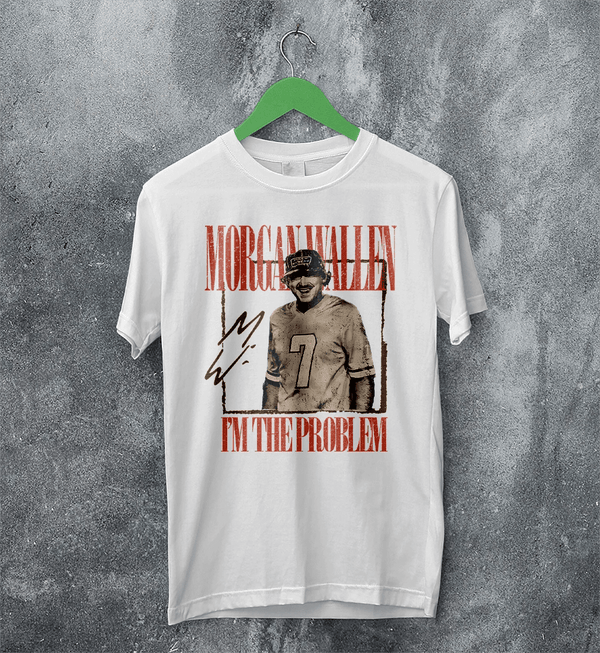 Morgan Wallen T-Shirt Morgan Wallen I'm the Problem Shirt USA Album Music Tee - White - WorldWideShirt