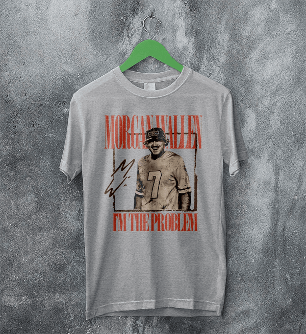 Morgan Wallen T-Shirt Morgan Wallen I'm the Problem Shirt USA Album Music Tee - Sport Grey - WorldWideShirt