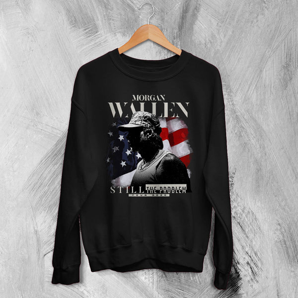 Morgan Wallen Tour Sweatshirt Still the Problem Morgan Wallen Shirt Concert Crewneck - Black - WorldWideShirt