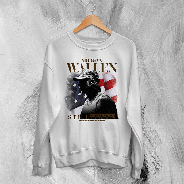 Morgan Wallen Tour Sweatshirt Still the Problem Morgan Wallen Shirt Concert Crewneck - White - WorldWideShirt