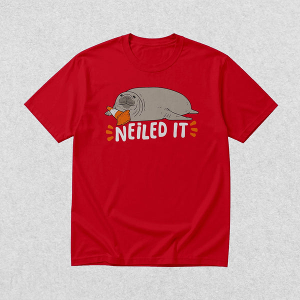 Neil The Seal T-Shirt Neiled IT Shirt Neil The Seal Viral Animal Lover Tee - Red - WorldWideShirt
