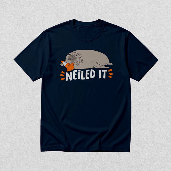 Neil The Seal T-Shirt Neiled IT Shirt Neil The Seal Viral Animal Lover Tee - Navy Blue - WorldWideShirt