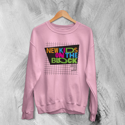 New Kids On The Block Sweatshirt 80s NKOTB Boy Band Sweater Graphic Merch - WorldWideShirt