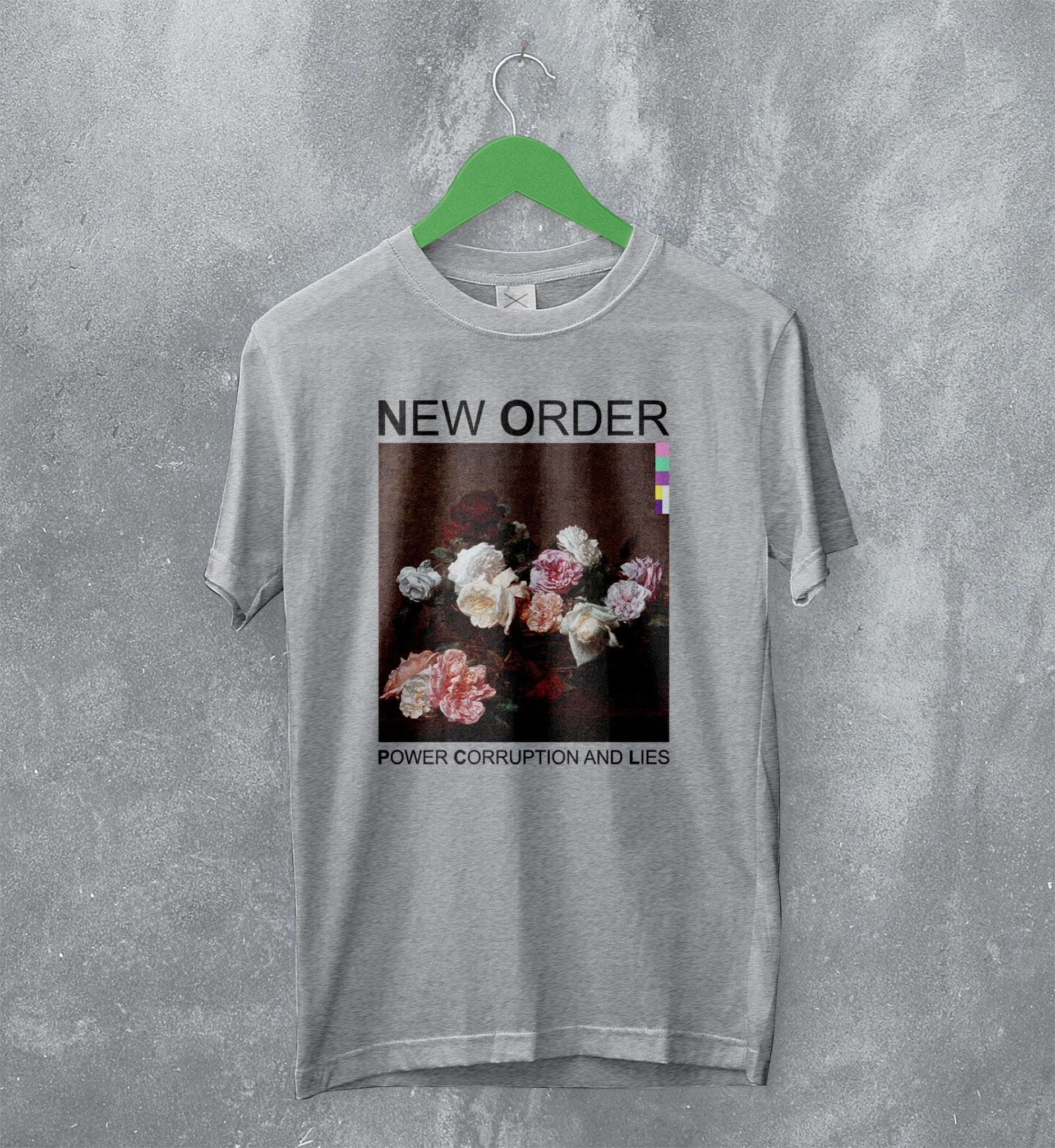 New Order 'Spring Substance' Band Logo Unisex T-Shirt - Official Mens Tee, Natural Mineral Wash
