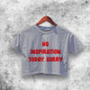 No Inspiration Today Crop Top No Inspiration Today Shirt Aesthetic Y2K Shirt - WorldWideShirt