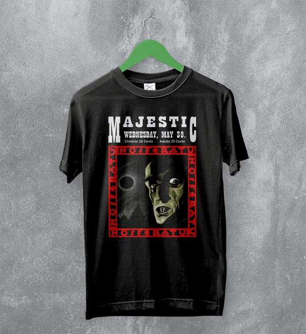 Nosferatu The Majestic T-Shirt Majestic Nightmare Shirt Horror Movie Tee - Black - WorldWideShirt