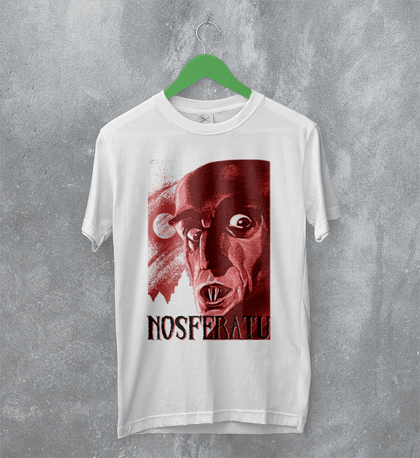 Nosferatu Vampire T-Shirt Horror Nosferatu Shirt Nightmare Movie Tee - White - WorldWideShirt