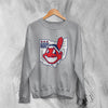 Old Cleveland Guardians Logo Sweatshirt Cleveland Indians Map Shirt Believe Land Baseball Merch - WorldWideShirt