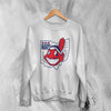 Old Cleveland Guardians Logo Sweatshirt Cleveland Indians Map Shirt Believe Land Baseball Merch - WorldWideShirt