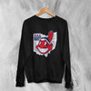 Old Cleveland Guardians Logo Sweatshirt Cleveland Indians Map Shirt Believe Land Baseball Merch - WorldWideShirt