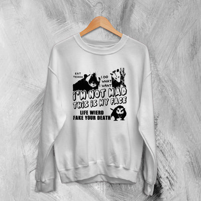 Opossum Sweatshirt Im Not Mad This is My Face Sweater Angry Possum - WorldWideShirt