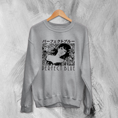 Perfect Blue Sweatshirt Mima Kirigoe Anime Merch Blue Poster (1997) Perfect Blue Shirt - WorldWideShirt