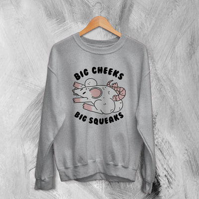 Possum Sweatshirt Big Cheeks Big Squeaks Sweater Rat Animal Gift - WorldWideShirt