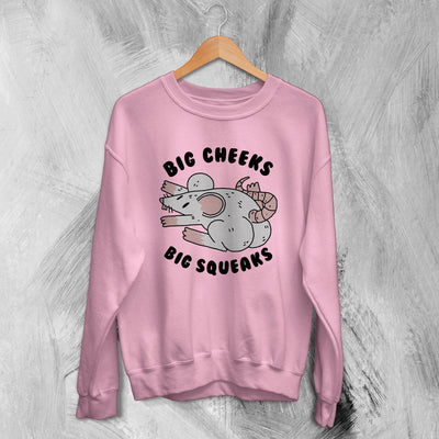 Possum Sweatshirt Big Cheeks Big Squeaks Sweater Rat Animal Gift - WorldWideShirt