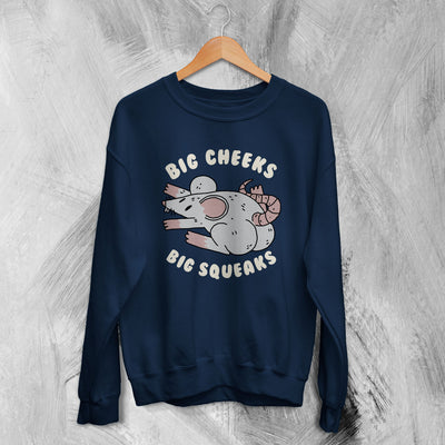 Possum Sweatshirt Big Cheeks Big Squeaks Sweater Rat Animal Gift - WorldWideShirt