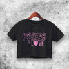 Psycho in Love Crop Top Psycho in Love Shirt Aesthetic Y2K Shirt - WorldWideShirt