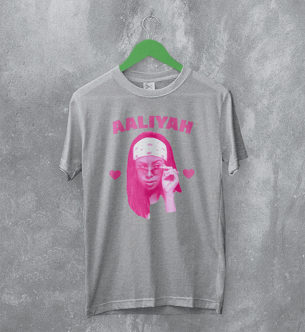 Retro Aaliyah T-Shirt Hip Hop Aaliyah Bootleg Shirt Vintage Queen of Urban Pop Tee - Sport Grey - WorldWideShirt