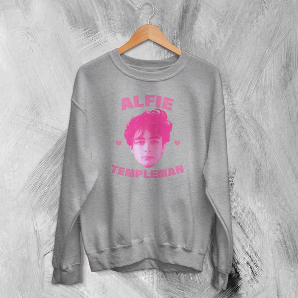 Retro Alfie Templeman Sweatshirt Alfie Templeman Pop Shirt Vintage Music Crewneck - Sport Grey - WorldWideShirt