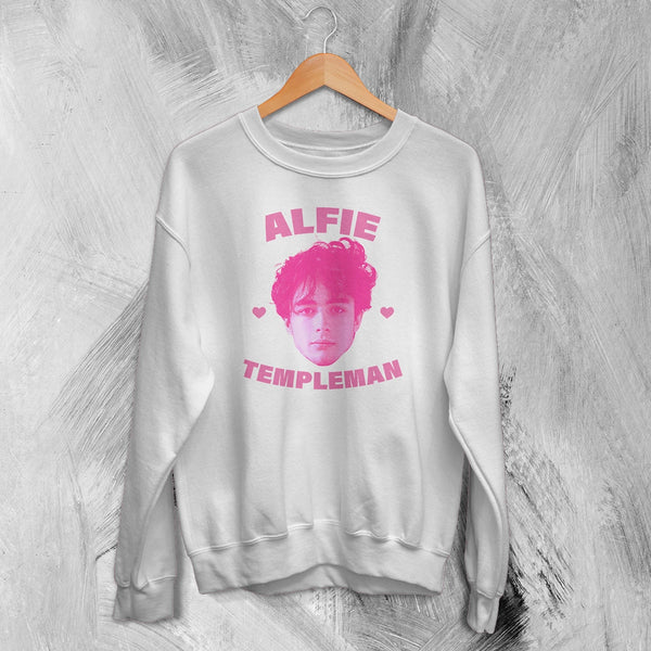 Retro Alfie Templeman Sweatshirt Alfie Templeman Pop Shirt Vintage Music Crewneck - White - WorldWideShirt
