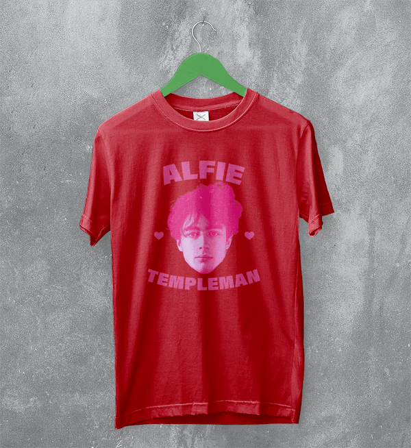 Retro Alfie Templeman T-Shirt Alfie Templeman Pop Shirt Vintage Music Tee - Red - WorldWideShirt