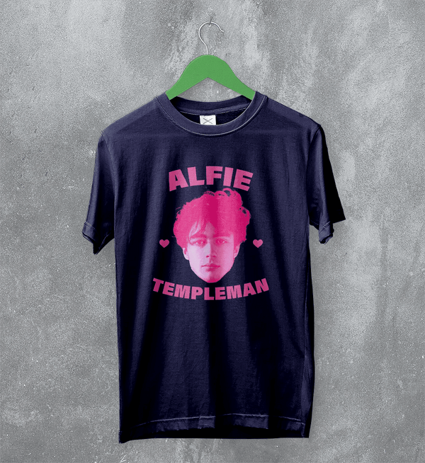 Retro Alfie Templeman T-Shirt Alfie Templeman Pop Shirt Vintage Music Tee - Navy Blue - WorldWideShirt