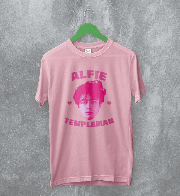 Retro Alfie Templeman T-Shirt Alfie Templeman Pop Shirt Vintage Music Tee - Light Pink - WorldWideShirt