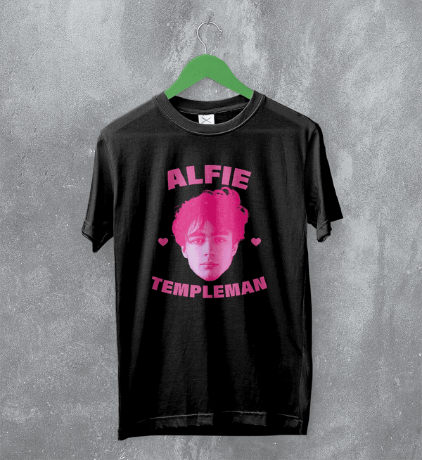 Retro Alfie Templeman T-Shirt Alfie Templeman Pop Shirt Vintage Music Tee - Black - WorldWideShirt