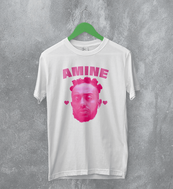 Retro Amine T-Shirt Rapper Amine Shirt Vintage Aminé Hiphop Rap Music Tee - White - WorldWideShirt