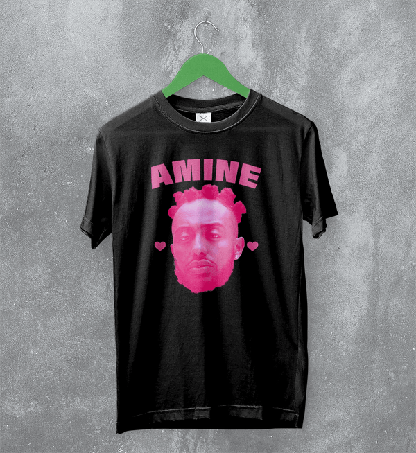 Retro Amine T-Shirt Rapper Amine Shirt Vintage Aminé Hiphop Rap Music Tee - Black - WorldWideShirt